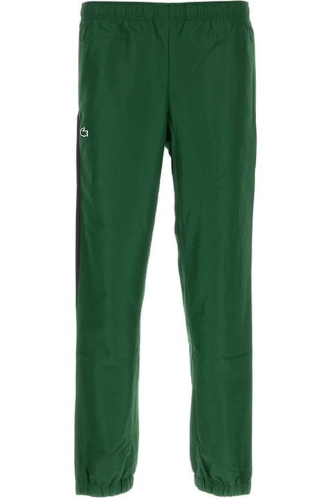 Lacoste Fleeces & Tracksuits for Men Lacoste Dark Green Polyester Joggers