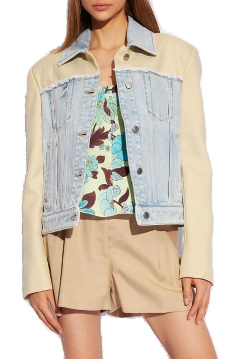Stella McCartney Coats & Jackets for Women Stella McCartney Button-up Panelled Denim Jacket