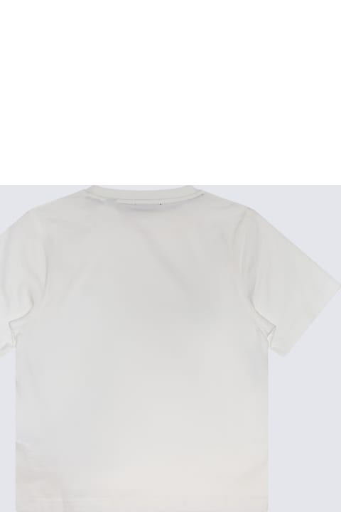 ガールズ トップス Burberry White And Blue Cotton T-shirt