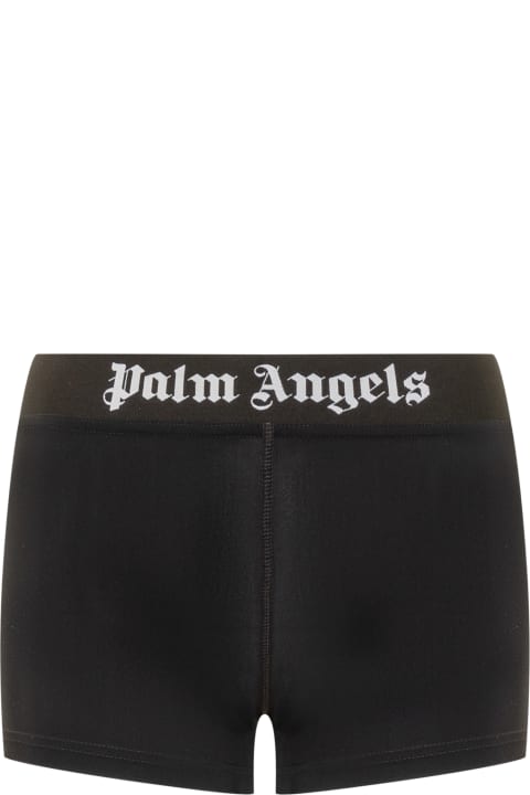 Palm Angels for Women Palm Angels Logo-printed High-waist Sport Shorts