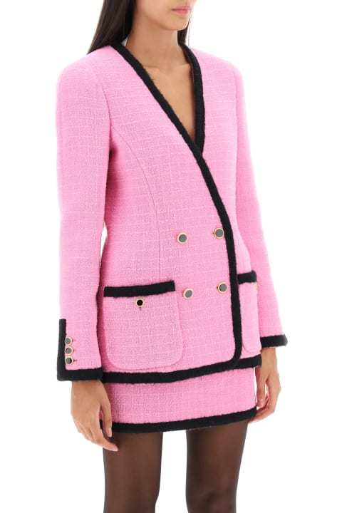 Alessandra Rich Coats & Jackets for Women Alessandra Rich Double-breasted Boucle Tweed Jacket