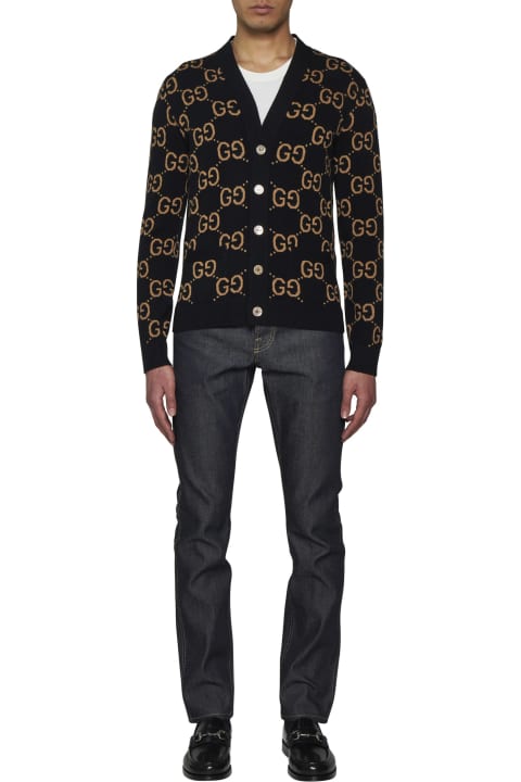 Clothing for Men Gucci Gg Wool Jacquard Cardigan
