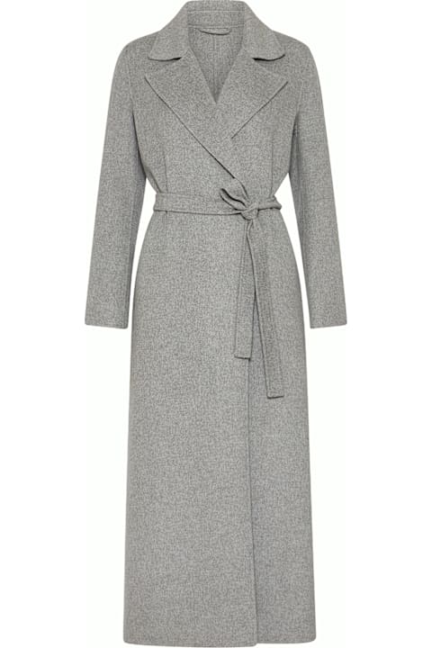 Marella for Women Marella Long Grey Coat With Belt