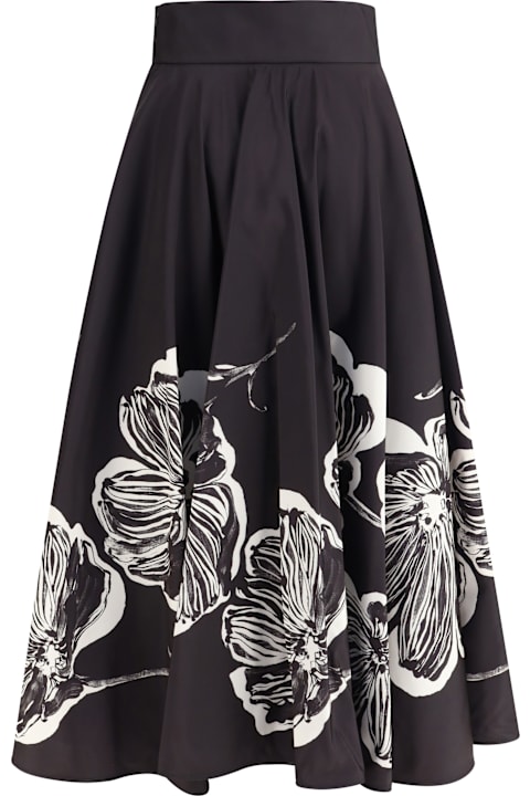 Homeware Sara Roka Midi Skirt With Floral Print