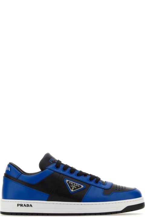 Sale for Men Prada Two-tone Leather Downtown Sneakers