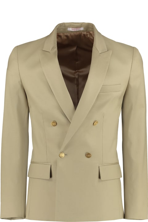 Valentino Garavani Coats & Jackets for Men Valentino Garavani Cotton Double-breasted Blazer