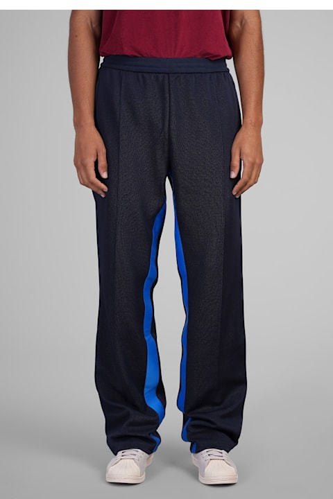 Adidas Originals by Wales Bonner for Men Adidas Originals by Wales Bonner Pique Tp Pants In Blue Cotton
