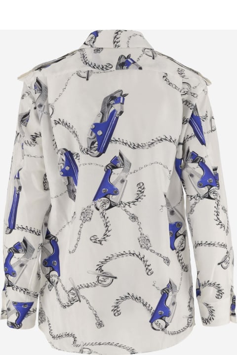 Clothing for Women Burberry Knight Pattern Silk Shirt