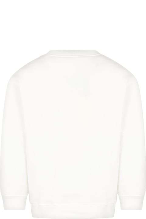 White Sweatshirt For Kids With Gg