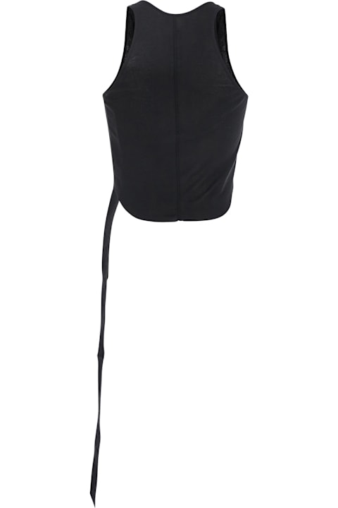 Topwear for Men DRKSHDW Black Racerback Top With Oversize Band In Cotton Man