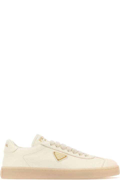 Ivory Leather Downtown Sneakers