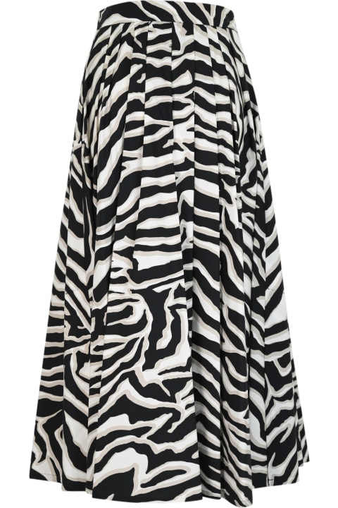 ウィメンズ Max Mara Studioのスカート Max Mara Studio Zebra-print 'nichols' Cotton Skirt