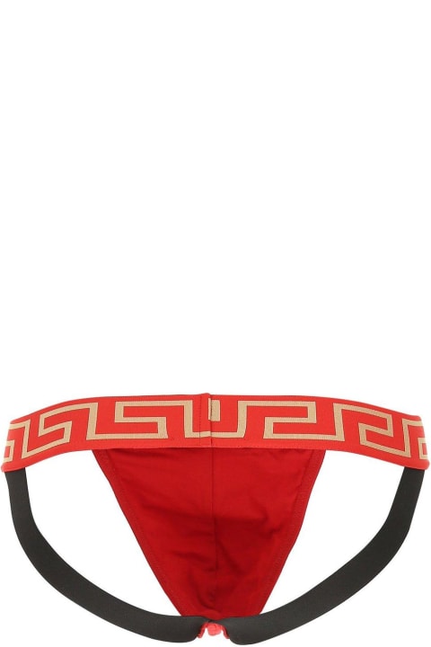Underwear for Men Versace Medusa Motif Waistband Jockstrap
