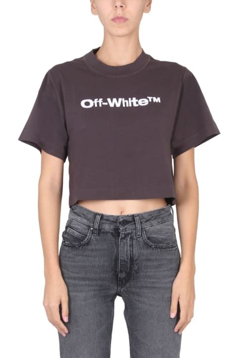 ウィメンズ Off-Whiteのトップス Off-White Cropped Fit T-shirt