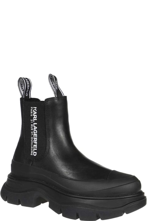 Karl Lagerfeld Boots for Women Karl Lagerfeld Leather Ankle Boots