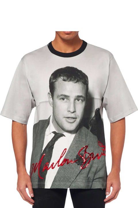 ウィメンズ Dolce & Gabbanaのトップス Dolce & Gabbana Marlon Brando T-shirt