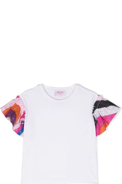 Pucci Topwear for Girls Pucci T-shirt Con Ruches