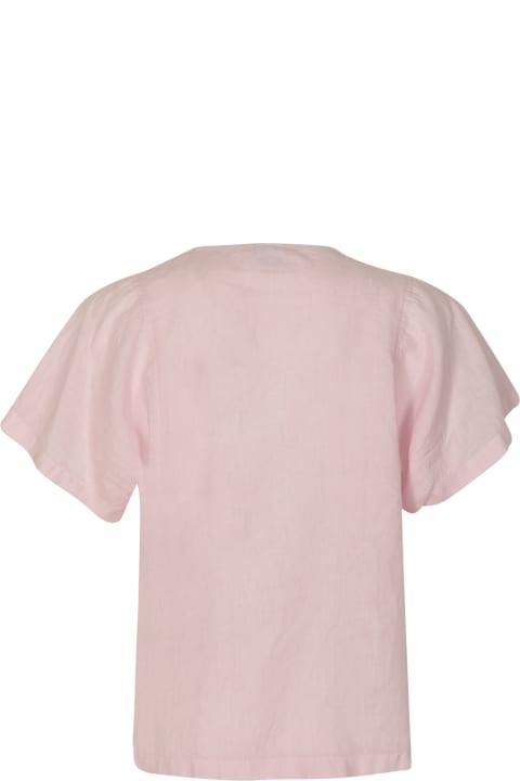 Aspesi Topwear for Women Aspesi Band Collar Plain Short-sleeved Shirt