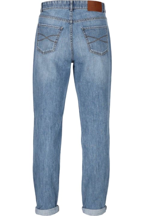 Jeans for Men Brunello Cucinelli Straight-leg Slim-cut Jeans
