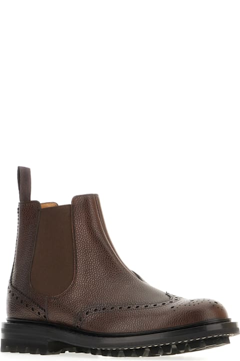 Church's Boots for Men Church's Brown Leather Entyre Ankle Boots