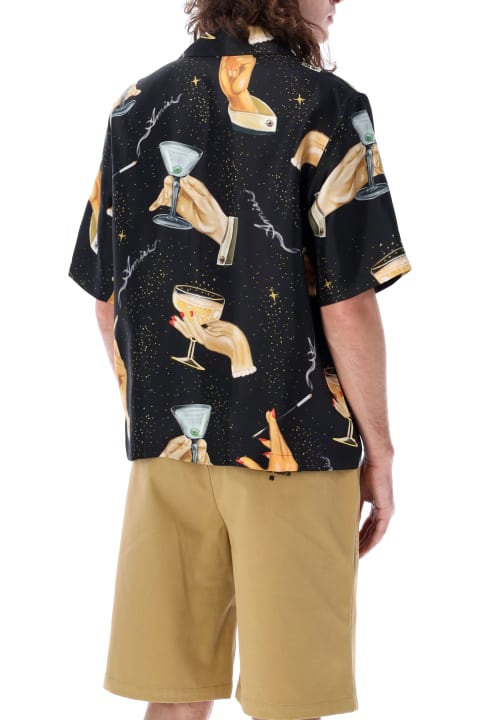 メンズ シャツ AMIRI Champagne Bowling Shirt
