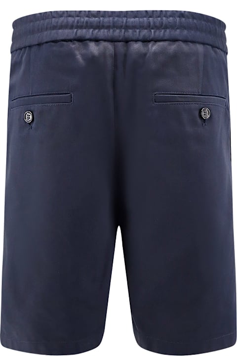 Ami Alexandre Mattiussi لـ Kids Ami Alexandre Mattiussi Cotton Bermuda Shorts With Elastic Detail