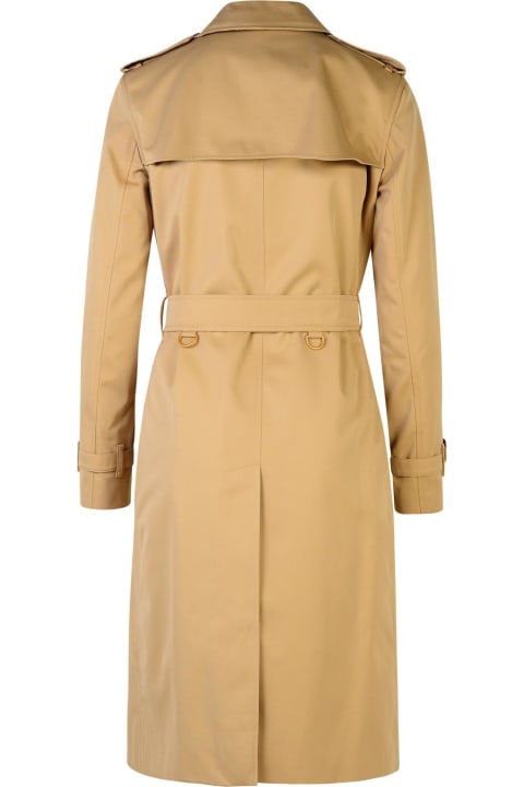 Burberry Coats & Jackets for Women Burberry 'kensington' Beige Cotton Trench Coat