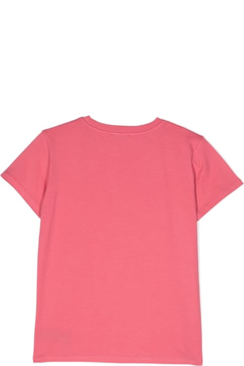 T-Shirts & Polo Shirts for Girls Balmain Balmain T-shirt Fucsia In Jersey Di Cotone Bambina