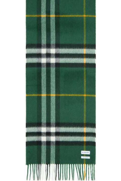 Burberry Accessories for Men Burberry 'mu Giant' Green Cashmere Scarf