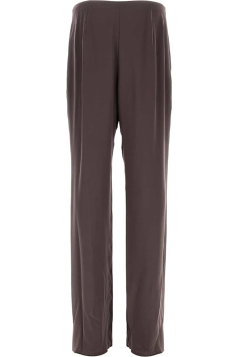 Saint Laurent Clothing for Men Saint Laurent Brown Crepe Wide-leg Pant