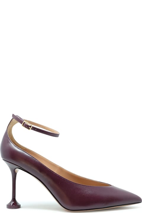 Aquazzura Sromidp0-nsi-bkr Blackberry Leather Strong Pump 85