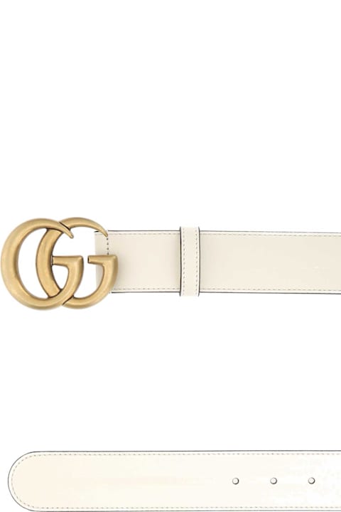 Gucci Ivory Leather Belt