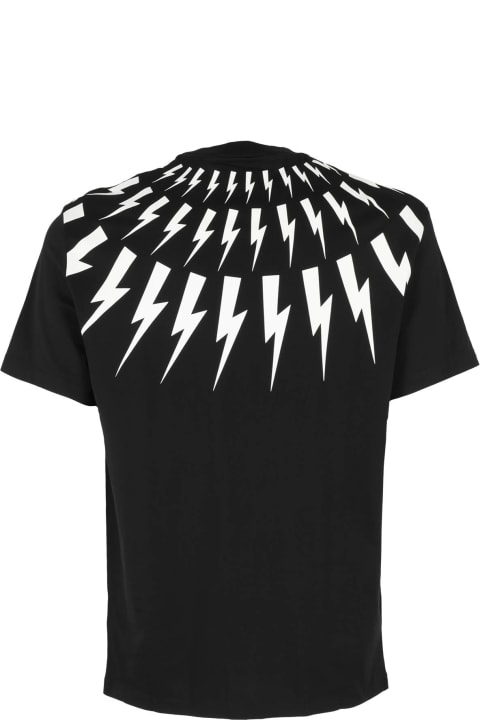 Fashion for Women Neil Barrett Fairisle Thunderbolt Slim T-shirt