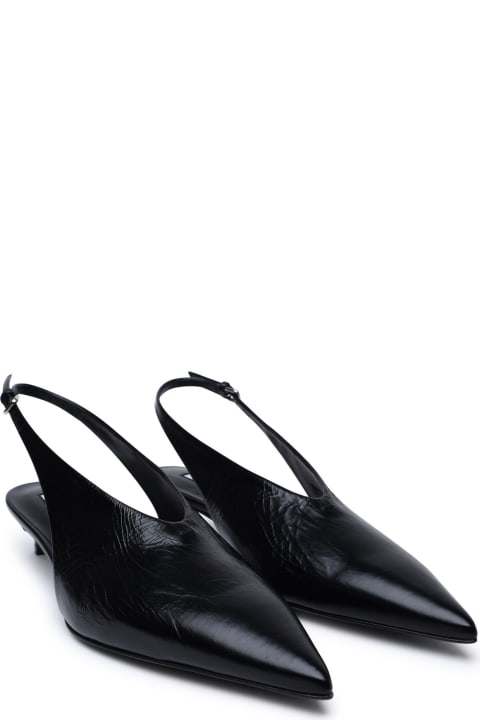 Jil Sander High-Heeled Shoes for Women Jil Sander Black Leather Pumps