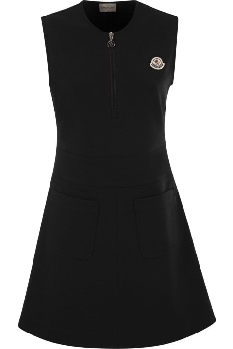 Moncler Clothing for Women Moncler Zipped Sleeveless Mini Dress