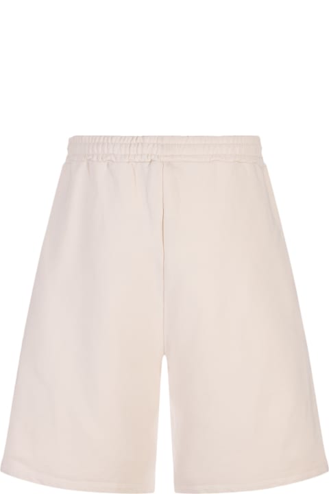 Barrow for Men Barrow Taupe Bermuda Shorts With Lettering Prints.