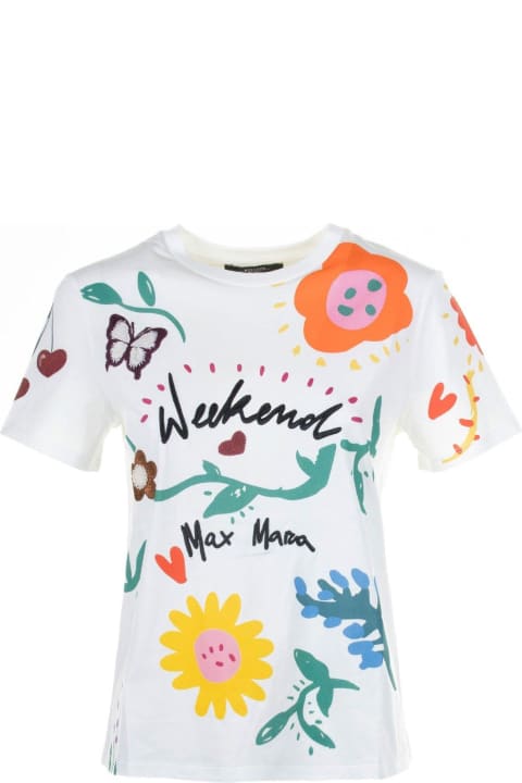ウィメンズ Weekend Max Maraのトップス Weekend Max Mara Logo Printed Crewneck T-shirt