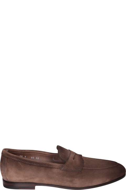 Loafers & Boat Shoes for Men Santoni Carlo Suede Loafer In Brown