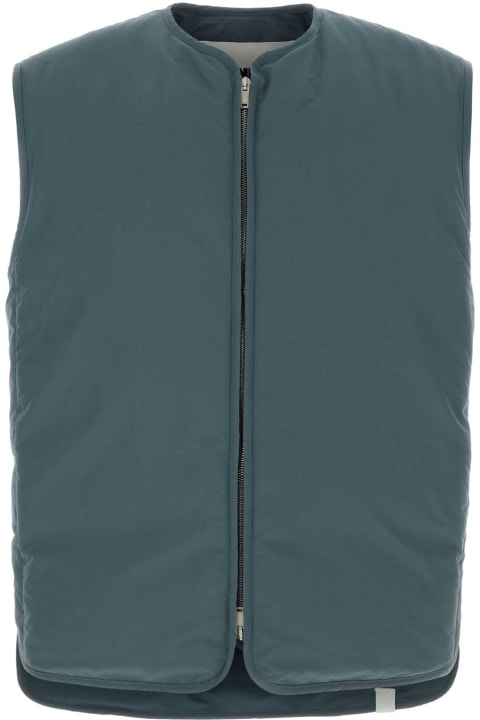 Jil Sander Coats & Jackets for Men Jil Sander Air Force Blue Polyester Down Jacket
