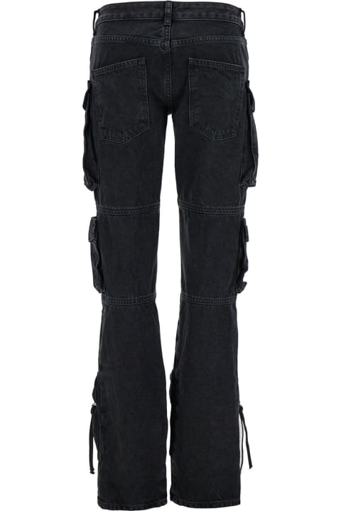 Jeans for Women The Attico 'essie' Black Fitted Jeans With Cargo Pockets In Denim Woman