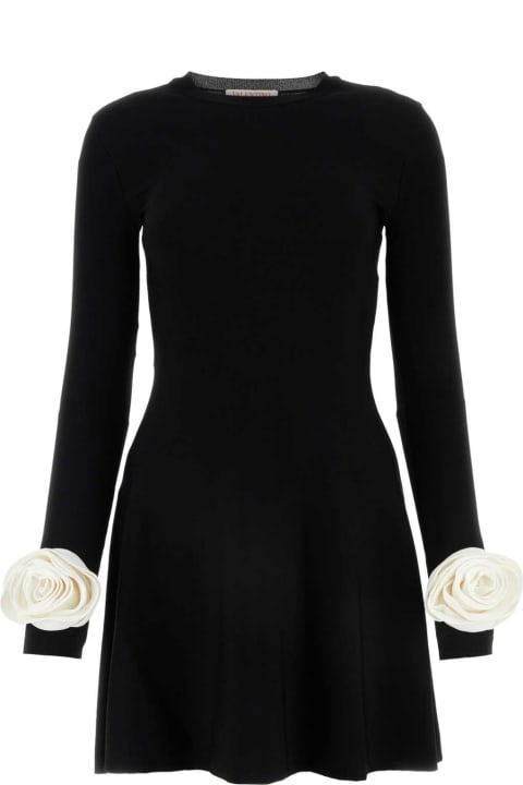 Fashion for Women Valentino Garavani Black Viscose Blend Mini Dress