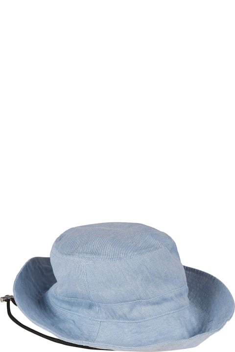 Hats for Women Ganni Logo Embroidered Round Hat