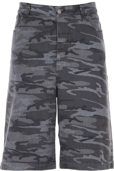 Balenciaga for Men Balenciaga Camouflage Denim Shorts