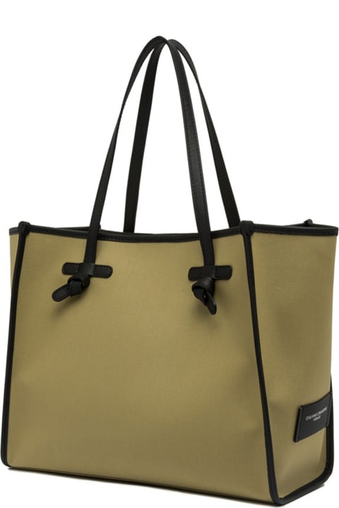 Fashion for Women Gianni Chiarini Marcella Shopping Bag In Canvas And Leather Profiles