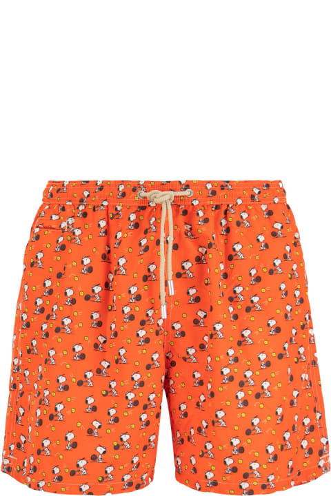 Swimwear for Men MC2 Saint Barth Lightweight Fabric Swim Boxer Shorts With Print