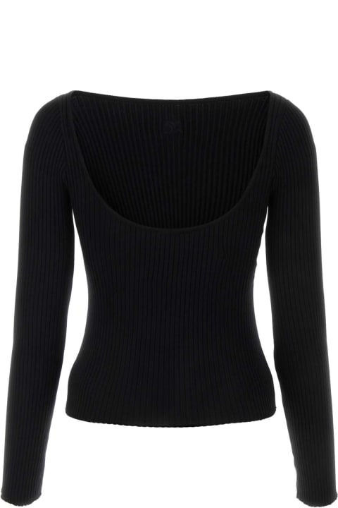 Courrèges Sweaters for Women Courrèges Black Viscose Blend Top