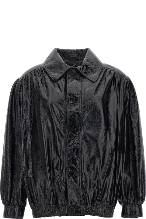 ウィメンズ Alessandra Richのコート＆ジャケット Alessandra Rich Leather Bomber Jacket