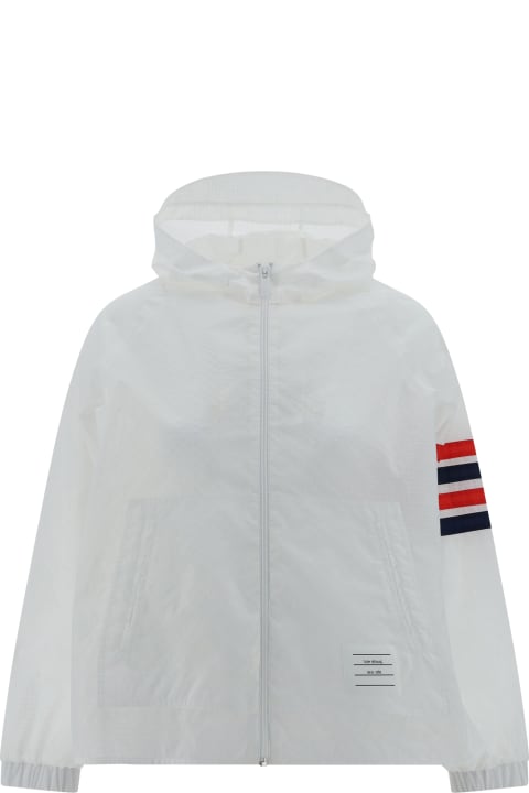 Thom Browne Coats & Jackets for Women Thom Browne 4-bar Stripe Detailed Hooded Jacket