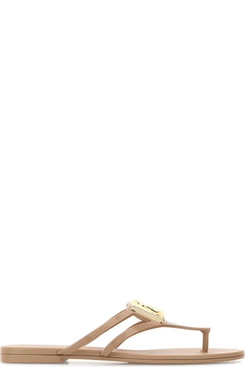 Dolce & Gabbana Skin Pink Rubber Thong Slippers