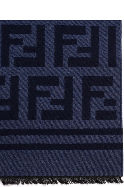 Fendi for Men Fendi Monogram Scarf In Wool And Silk